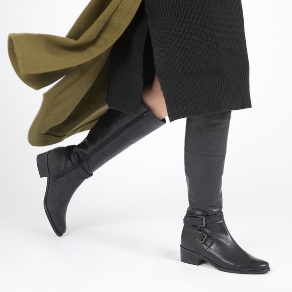 Marc Fisher Phoebe Leather Riding Boots Size 10